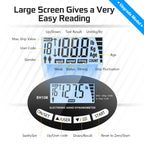 Hand Dynamometer Grip Strength Trainer - Electronic Hand Grip Strength Tester Grip Strengthener Hand Exerciser Meter Digital Hand Grip Training Gauge 265 Lbs / 120 Kgs for Sport Home School Use