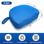 Hot Tub Booster Seat for Adults, Quick-Drying Portable Cushion with Weighted Module for Quick Sinking, Suitable for Hot Tub Booster Seat, Inflatable Hot Tub, Pool (2 Pack Blue)