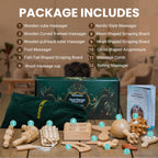 12-in-1 Wood Therapy Massage Tools Kit - Lymphatic Drainage Massager for Stomach, Thighs and HIPS | Maderoterapia Kit Professional for Muscle Pain Relief | Wooden Body Sculpting Tools | ViVACious