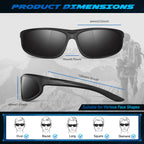 Polarized Sports Sunglasses for Men Women,Ultralight Wrap Around UV400 Protection Sun Glasses for Driving Fishing