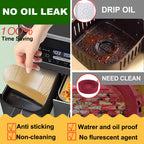 Air Fryer Liners for Ninja Dual, Air Fryer Parchment Paper Liners Disposable for Ninja DZ201, Ninja Foodi Liners, Disposable Ninja Dual Rectangular, AirFryer Paper Liners Rectangle Accessories Ninja