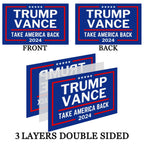 Double Sided Trump Vance 2024 Flag For President Flag 2x3 Outdoor- 3Ply 240D 4 Rows Stitched- Donald Trump Take America Back Flags Banner - UV Fade Resistant With Canvas Header & 2 Brass Grommets