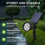 InnoGear Solar Spot Lights, Outdoor Solar Lights Solar Spotlights Flag Pole Light Waterproof Landscape Lighting Outside for Flag Uplighting Backyard Patio Pathway Statue Palm Tree Sign, Warm White