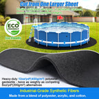 Abimars Pool Liner Pad for Above Ground Pools, 18 FT Round Extra-Thick Pool Mat, Seamless Comfort Underfoot, Puncture-Resistant Industrial-Grade Black Synthetic Fiber Pad