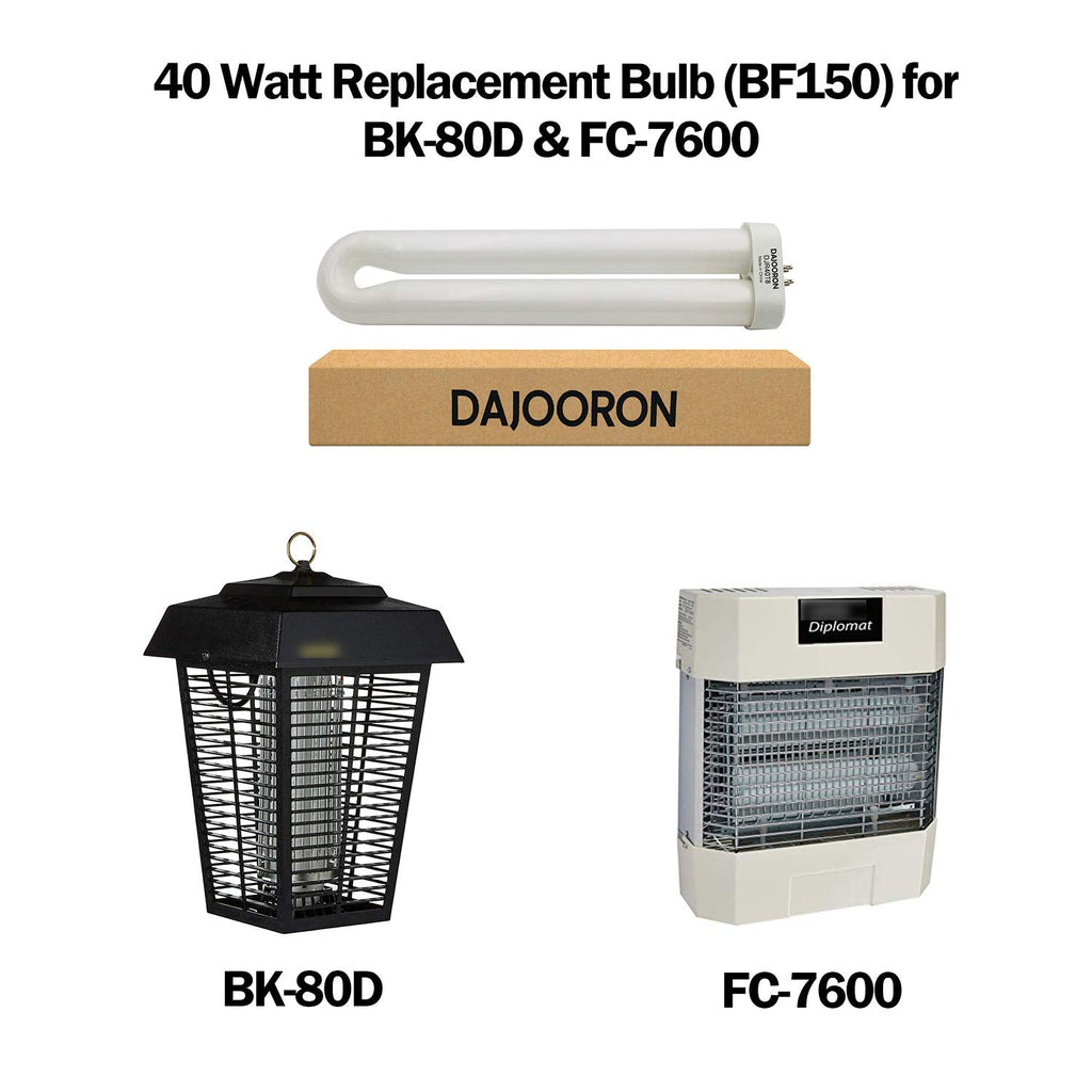 DAJOORON BF-150 Bug Zapper Replacement Bulb 40 Watt for Models BK-80D, MC9000, FC-7600, FC-7800, FC-8800, UV40 b4040, 12 inch FUL40T8/BL, 1-Pack
