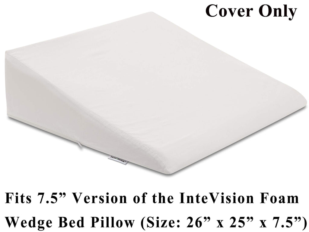 InteVision 400 Thread Count, 100% Egyptian Cotton Pillowcase. Designed to Fit The 7.5" version of The InteVision Foam Wedge Bed Pillow (26" x 25" x 7.5")