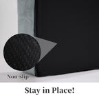 HOMBYS Memory Foam Recliner Cushion for Elderly, 4" Thickness Seat Cushion with Lumbar Support Pillow, Non-Slip & Supportive Chair Seat Cushion with Backrest, (Light Grey, 21.5" Backrest)