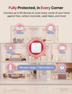 X-Sense Smart Smoke Detector with Voice Alerts and 17 Locations, Wi-Fi Smoke Alarm with SBS50 Base Station, Test from APP, Wireless Interconnected Fire Alarm, Model XS0B-MR61