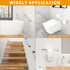 2 Pack Grab Bars for Bathroom, 18 Inch Chrome Stainless Steel Shower Grab Bar, Concealed Screw Balance Assist Safety Bath Handrail, 500lbs Support Shower Handle for Handicap, Elderly, Injury