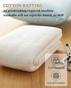 PLANTIONAL Natural Cotton Batting for Quilts: 79-Inch x 91-Inch Light Weight Purely Natural All Season Quilt Batting for Quilts, Craft and Wearable Arts