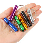 6 pcs Emergency Whistle with Key Chain, Aluminum Extra Loud Safety Survival Whistle Keychain for Outdoor Sports Camping Hiking Boating Hunting, 6 Colors
