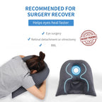Face Down Pillow for Sleeping, Prone Pillow for Vitrectomy or Retinal Surgery, Adjustable Height Prone Prone Pillow Face Down Sleep, Retina Lying Pillow Eye Surgery Recovery (Square Black)