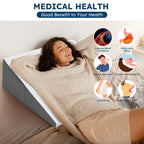 COLDHUNTER Wedge Pillow for Sleeping, 10" Bed Wedge After Surgery, Back Pain Relief, Memory Foam Pillow Triangle Incline Wedge for Back Support, Leg Elevation
