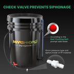 MARS HYDRO Auto Drip Irrigation Kits Garden Watering System for Indoor, Lawn, Greenhouse, Yard, 5-Gallon Bucket 22W Water Pump with 8 Drip Emitters