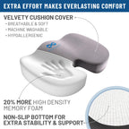 Everlasting Comfort Memory Foam Seat Cushions for Office Chairs - Sciatica & Tailbone Pain Relief Cushion - Car Seat & Office Chair Cushion - Ergonomic Office Desk Accessories for Comfort