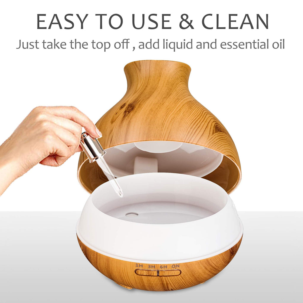 BZseed Aromatherapy Essential Oil Diffuser,2 PCS Humidifier with 550ml Lasting Mist Output Waterless Auto-Off Ultrasonic Diffusers 7 Color LED Lights Cool Mist Humidifier for Large Room, Home
