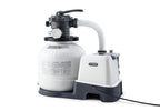 INTEX 2,100 GPH Krystal Clear Sand Filter Pump and Saltwater Pool Chlorine System for Above Ground Pools, Pool Cleaner System with Automatic Timer