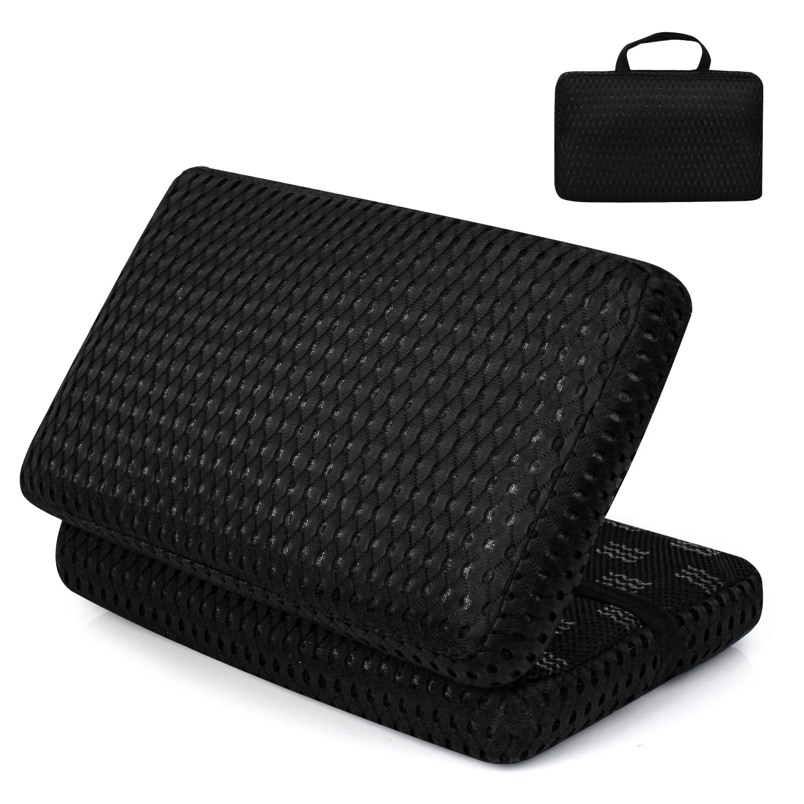 AnyForce Foldable Travel Seat Cushion- Lightweight Comfort Airplane Seat Cushion for Long Flights, Camping, Bleachers,Home,Office, Driving (Gray)