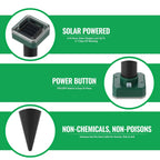 Mole Solar Powered for Lawns, 4 Pack Gopher Ultrasonic Solar Powered for Outdoor & Solar Mole Groundhog Vole Rodent for Yard