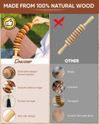 ONUEMP Wood Therapy Massage Tools, Wooden Bend Waist Thigh Massager & Muscle Roller Stick, Maderoterapia Colombiana Kit for Lymphatic Drainage, Anti Cellulite, Body Contouring/Shaping, Deep Tissue