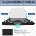 20" Gel Seat Cushion for Long Sitting(Jumbo&Thick) – Office Chair Cushion – Wheelchair Cushions for Pressure Sores – Non-Slip Desk Chair Car Seat Cushion Driving – Sciatica & Back Pain Relief