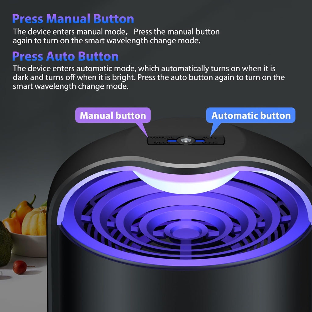 Automatic Fruit Fly Trap Indoor, Fly Traps Indoor for Home, Gnat Traps for House, Mosquito Traps, Insect Traps Indoor with 10 Sticky Glue Boards, Black