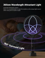 YISSVIC Electric Fly Swatter 4000V Bug Zapper Racket Dual Modes Mosquito Killer with Purple Mosquito Light Rechargeable for Indoor Home Office Backyard Patio Camping (Black)