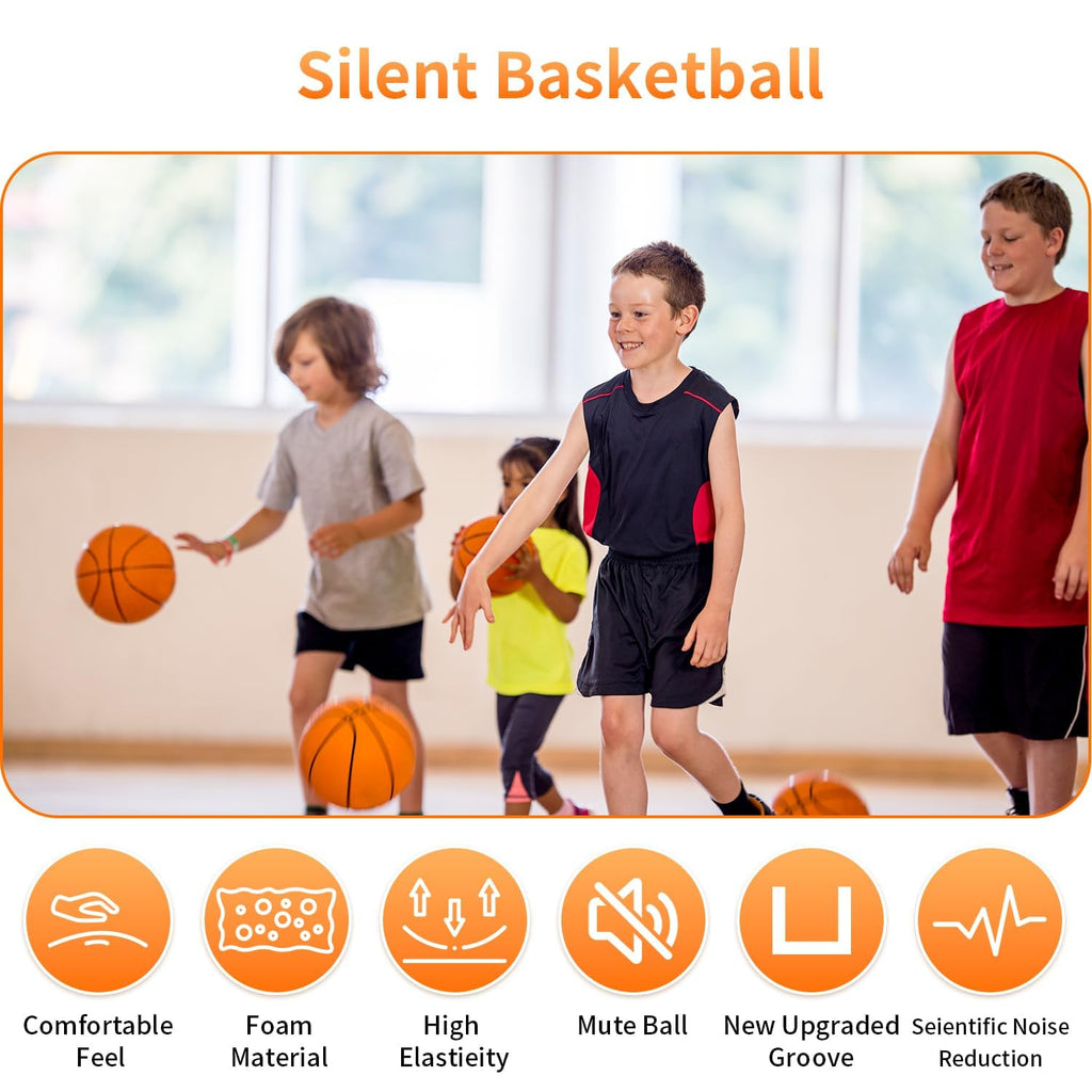 Silent Basketball, Silent Basketball Dribbling Indoor, 2025 Upgrade Silent Basketball 7-24cm/9.44in Dunk Basketball Indoor Training, Silent Swish Basketball(Adult Basketball)