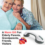 NLAAHCE Shower Grab Bar Heavy-Duty (2Pack) 12-Inch ADA Compliant Shower Handles for Elderly Suction Shower Grab Bars for Seniors Handicap Safety Handrail for Bathtubs Shower Assistance