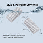 Jeymei 2-Pack Damp Clean Duster Sponge, Sponge Cleaning Brush, Duster for Cleaning Blinds, Glass, Baseboards, Vents, Railings, Mirrors, Window Track Grooves and Faucets