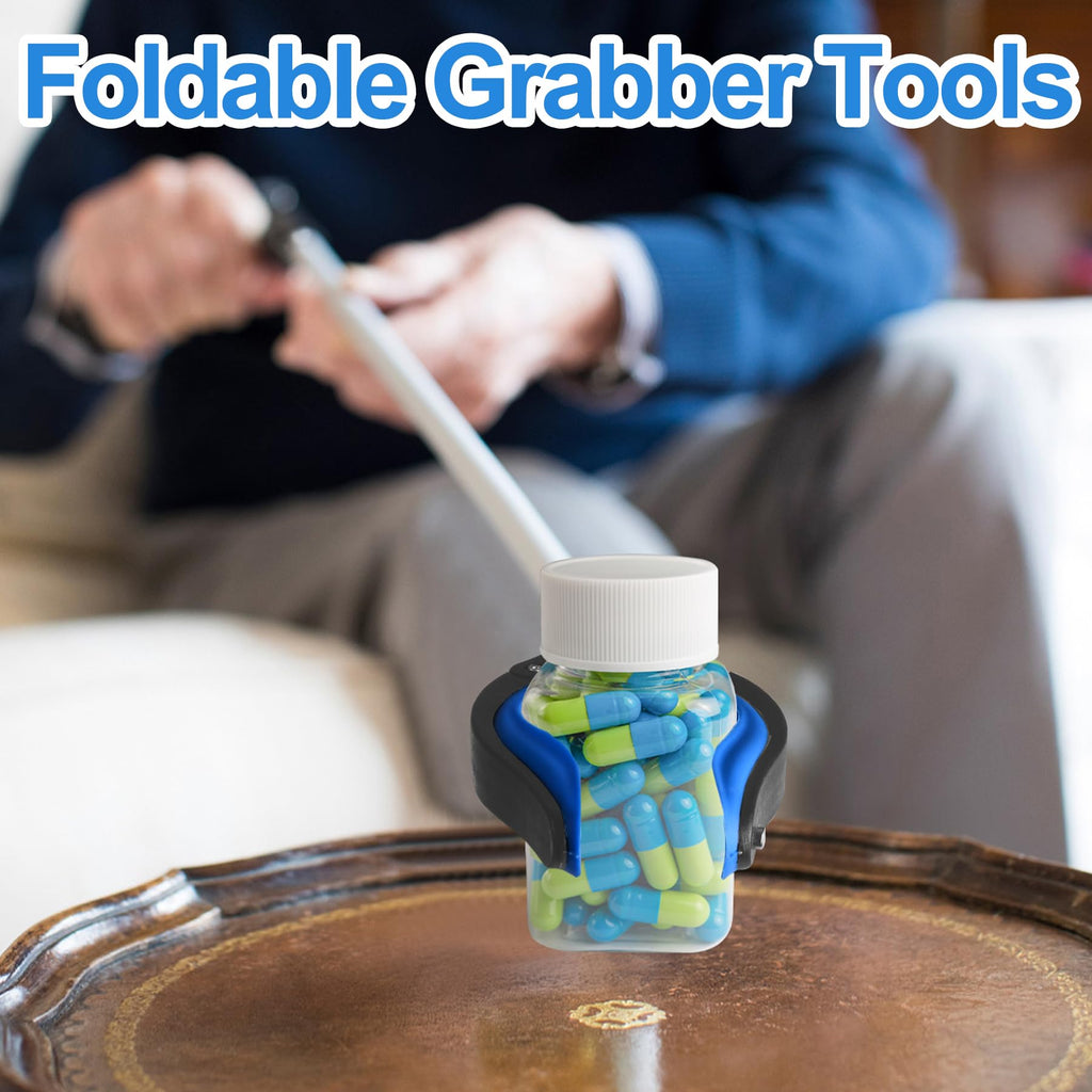 Tottist 6 Pack Grabber Reacher Tool for Elderly, 32" Extra Long Litter Stick Lightweight Handy Claw Grabber for Arm Extension Garbage Gripper Trash Pick up Litter Picker Garden(Blue Classic)