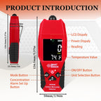 Lunarlipes Handheld Carbon Monoxide Meter, Portable Carbon Monoxide Detector with Temperature Sensor ＆ LCD Color Display, Professional-Grade CO Meter Tester 0-1000PPM Range (Includes Battery x3)