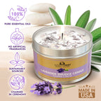 JUNIPERMIST Lavender Sage Smudge Candle (6 Oz) - for Meditation & Cleansing Negative Energy - Made in USA with Soy Wax, Essential Oils, Sage - Smokeless Alternative to Sage Smudge Sticks