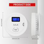 4-Pack,Smoke and Carbon Monoxide Detector,2 in 1 CO & Smoke Alarm,Carbon Monoxide Detectors,Smoke Detector,85dB in Alarm,LCD Screen,Wireless,Easy to Install