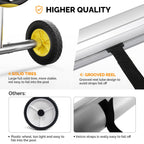 VINGLI Pool Cover Reel Set Pool Solar Cover Reel for Inground Swimming Pool, Aluminum Solar Swimming Inground Cover Blanket Reel (Upgrade) (14 Feet)