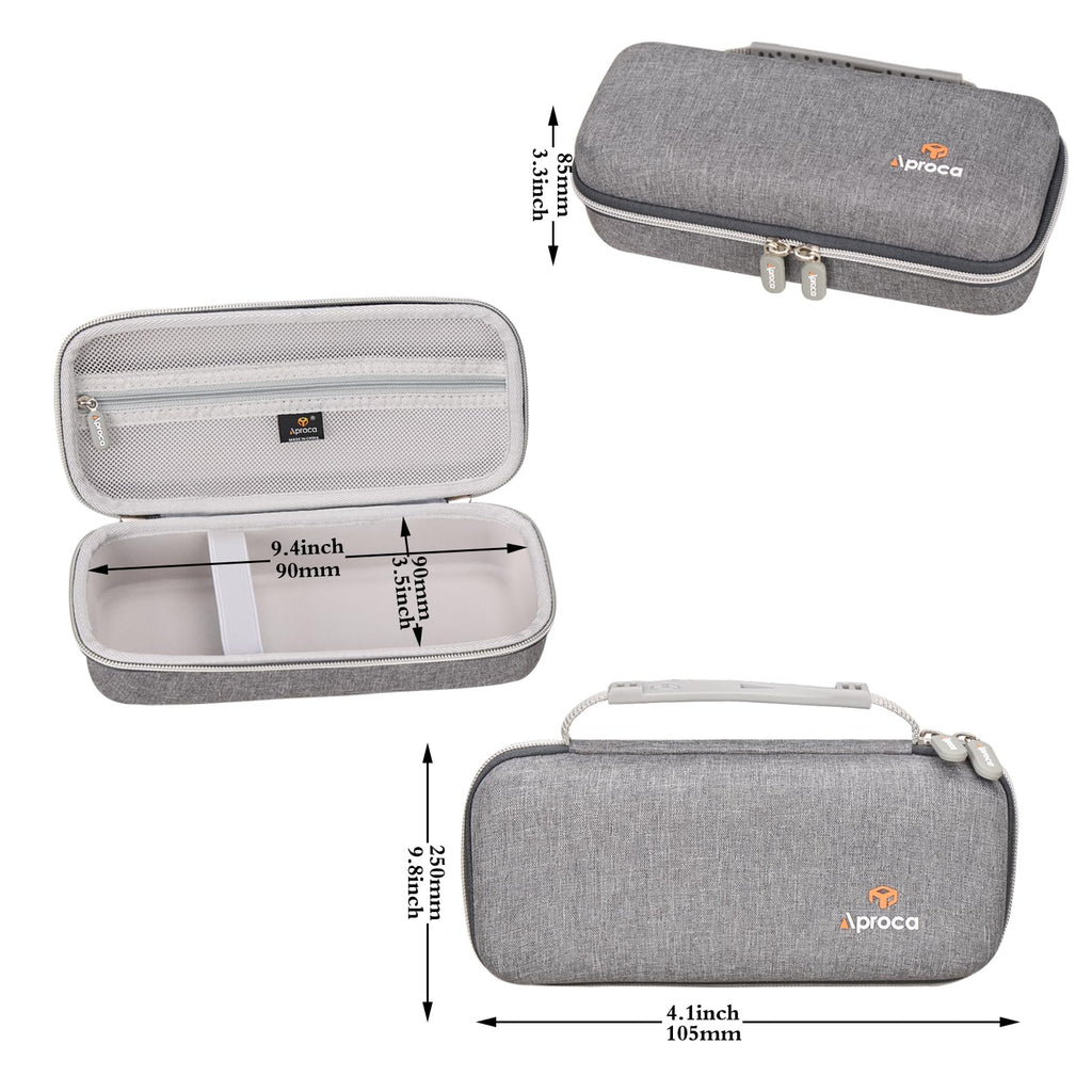 Aproca Grey Hard Travel Storage Case, compatible with Waterpik WF-02 Cordless Water Flosser and Accessories