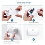Ankilo Newest Mini Motion Sensor Light, 4 Pack Battery Powered LED Night Light, Wall Light, Closet Lights, Safe Lights, Stairs Lights, Hallway Lights, Cabinet Lights, Warm White