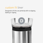simplehuman Code D 100 Count, Genuine Custom Fit Liners, Drawstring Trash Bags in Dispenser Packs, 20 Liter / 5.3 Gallon, White