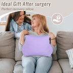 RoamReady Hysterectomy Recovery Pillow, Post-Surgery Cushion for Abdomen C-Section Tummy Tuck Lumpectomy Myomectomy Patients Must Haves Abdominal Pillow with Pocket (Purple)