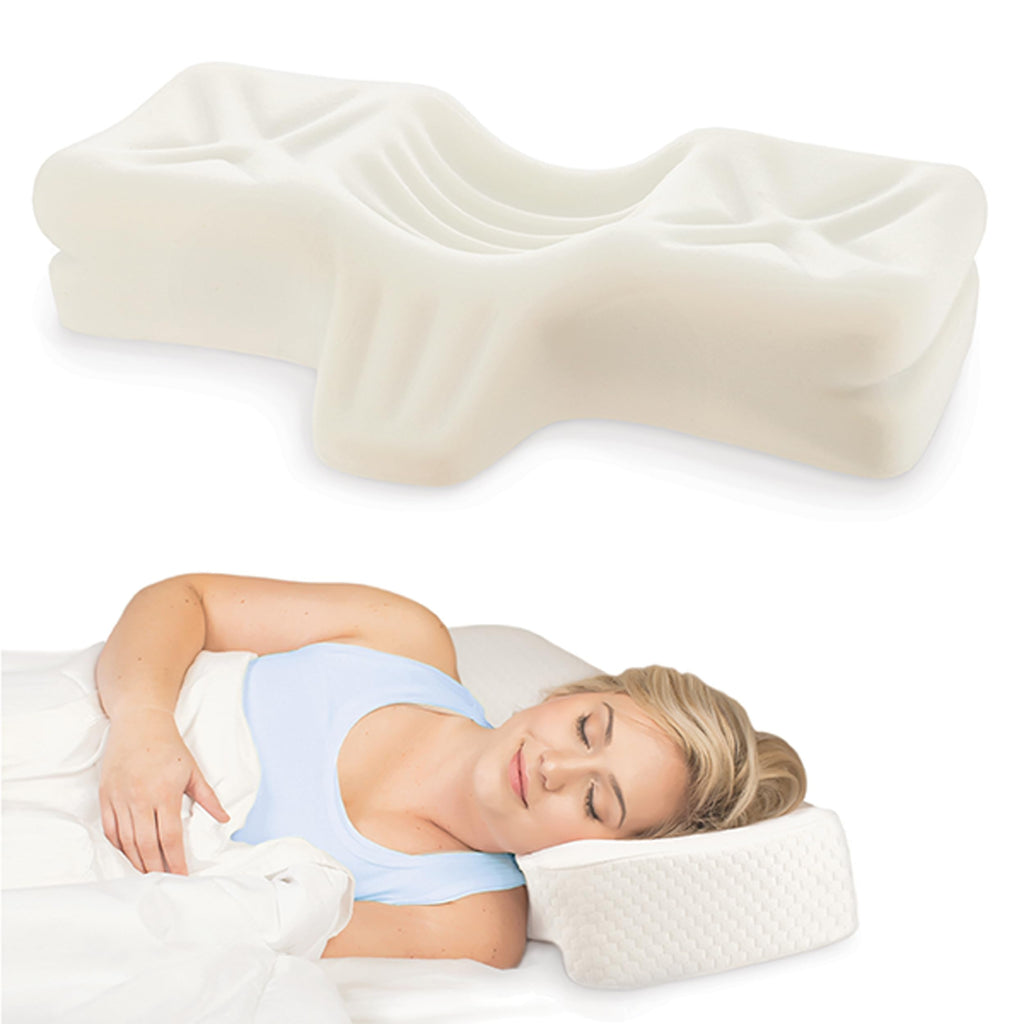 Therapeutica Pillow, Lite Orthopedic Support (Less Firm) – Large & Core Products MicroBeads Dry Eye Compress Moist Heat Pack Bundle