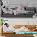 Bedluxe 3Pcs Orthopedic Bed Wedge Pillow Set, Foam Wedge Pillow Post Surgery for Back, Leg and Knee Support, Adjustable 9&12 Inch Folding Triangle Pillow for Sleeping, Acid Reflux, Snoring, Light Grey