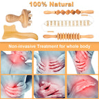 TUOSTPY 5PCS Maderoterapia Kit Wood Therapy Massage Tools for Body Shaping, Lymphatic Drainage Tool for Body Shaping Anti-Cellulite Muscle Release