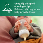 Philips Avent Natural Glass Baby Bottles with Natural Response Nipples (Medium Flow, Flow 3), 8oz, 4-Pack, SCY913/04
