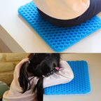 XSIUYU Gel Saet Cushion, Desk Chair Cushion, Small Chair Pads, Chair Pads, Seat Cushion for Chair, Chair Pillow, Tailbone Cushions for Pressure Relief Black (Mini-Blue)
