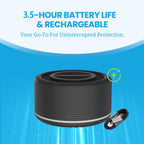 Mosquito Repellent Outdoor Patio, Recharageable Mosquito Repeller 2 Plant-Based Refills, Ready-to-use Mosquito Repeller Device for Camping Outing(Black, Pack of 1)