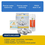 FROG @Ease Replacement SmartChlor Cartridge 3 Pack with Total Alkalinity Increaser & 1 Pack of Maintain for use with Hot Tub FROG @Ease Floating System
