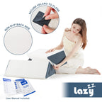 Lazyzizi 6pcs Orthopedic Bed Wedge Pillow Set, Memory Foam Wedge Pillow for Sleeping, Knee, Lumbar and Back Pain Relief Adjustable Bed Pillow - Acid Reflux, Anti Snoring & GERD Sleeping, Grey