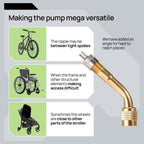 Bike Pump Floor, Advanced Bike Tire Inflator, Bicycle Hand Air Pump with Dual Presta and Schrader Valves, Handheld Pump, Suitable for Road and Mountain Bikes, Baby Stroller, Balls (Portable)
