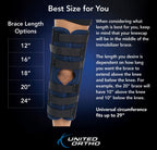 United Ortho 61018 3-Panel Knee Immobilizer, 18"
