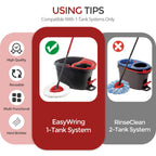 Scrub Brush, 2 Pcs Spin Mop Scrub Brush Head Compatible for O Cedar EasyWring 1-Tank System, Hard Bristle Cleaning Brush for Bathroom, Kitchen, Tub and Tile